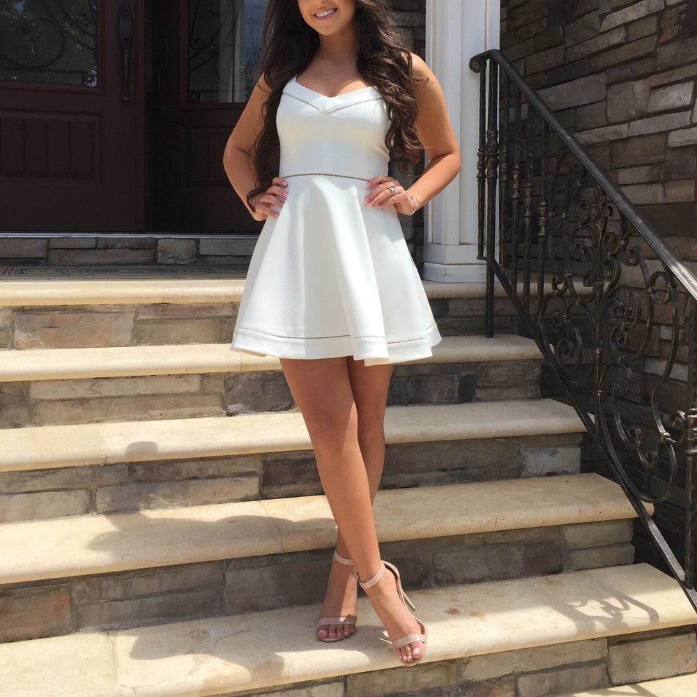 Elizabeth and James White Fit and Flare Dress